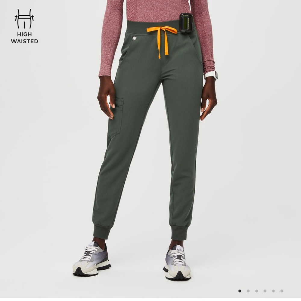 NWT FIGS High Waisted Zamora Jogger Scrub Pants Moss XL Tall
